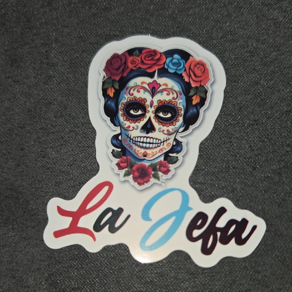 La Jefa Sugar Skull Sticker